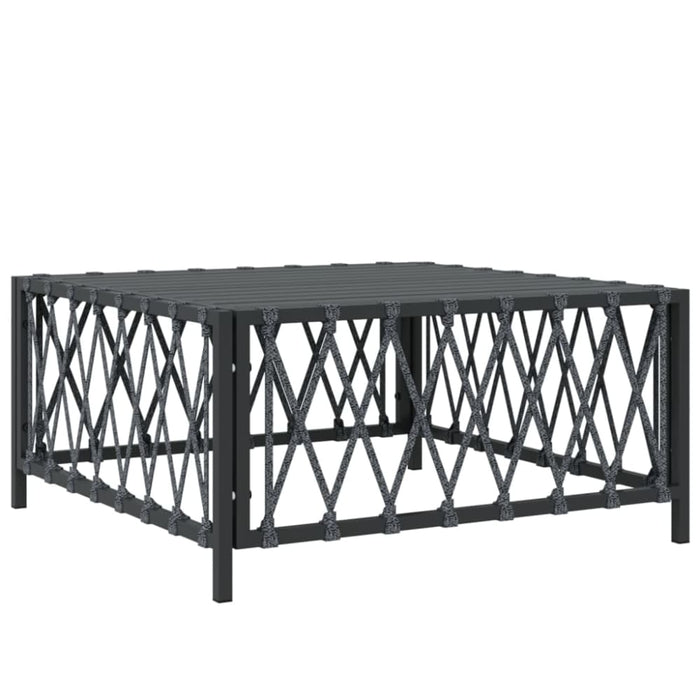 Garden Table Anthracite 70x70x34 Cm Woven Fabric Tlaoap