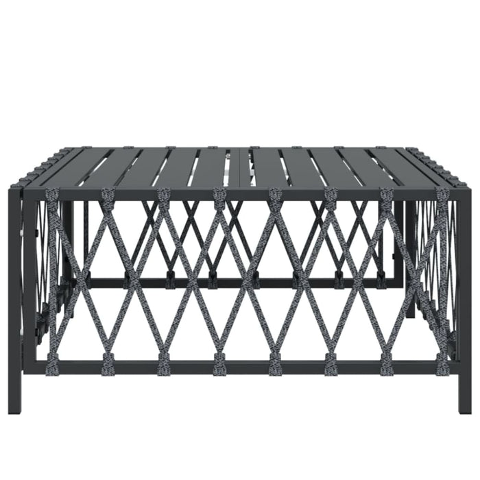 Garden Table Anthracite 70x70x34 Cm Woven Fabric Tlaoap