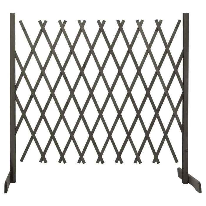 Garden Trellis Fence Grey 180x100 Cm Solid Firwood Toanxk