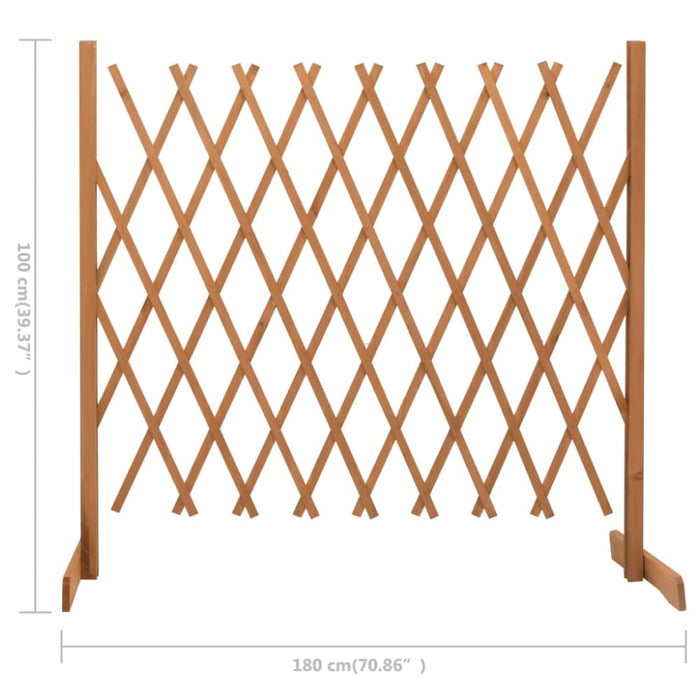 Garden Trellis Fence Orange 180x100 Cm Solid Firwood Toanxn