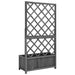 Garden Trellis Planter Black 70x30x135 Cm Solid Firwood