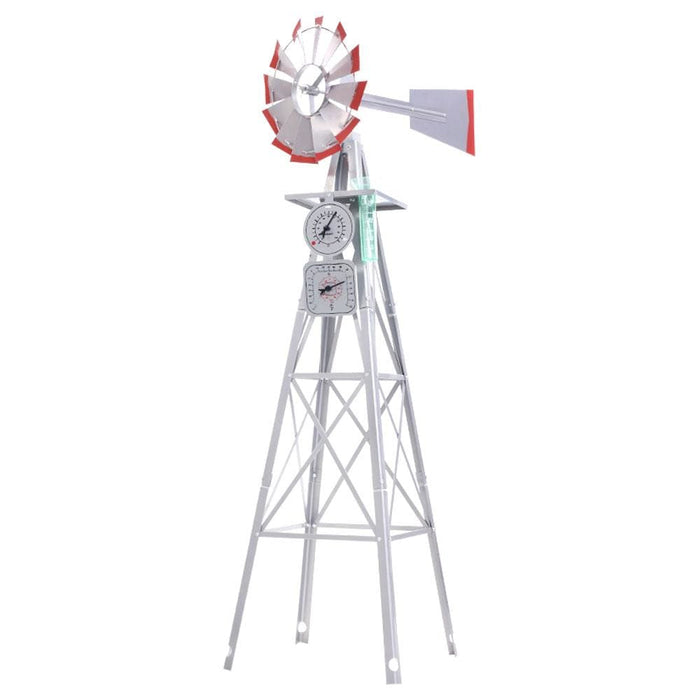 Garden Windmill 4ft 146cm Metal Ornaments Outdoor Decor