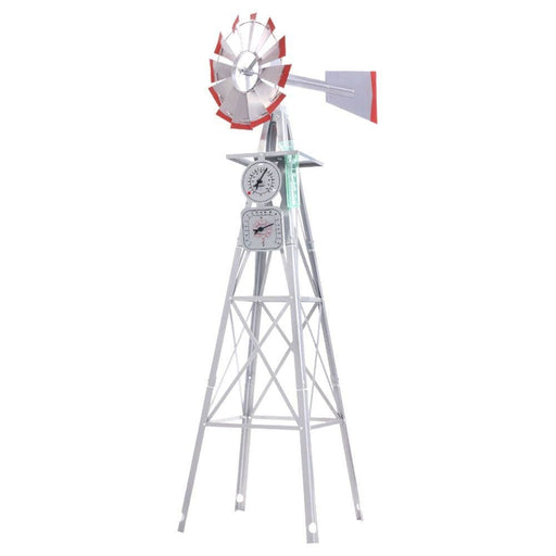 Garden Windmill 6ft 186cm Metal Ornaments Outdoor Decor