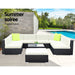 Gardeon 10pc Sofa Set With Storage Cover Outdoor Furniture