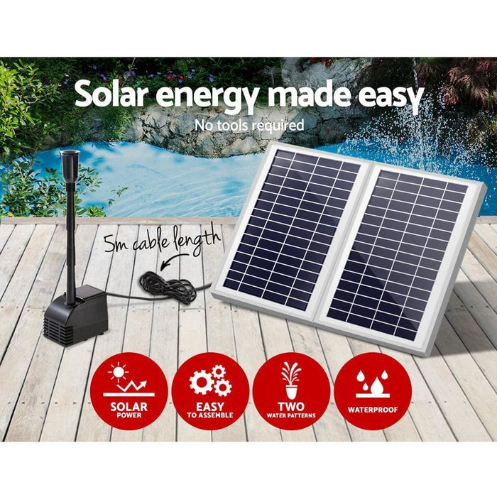 Gardeon 110w Solar Powered Water Pond Pump Outdoor