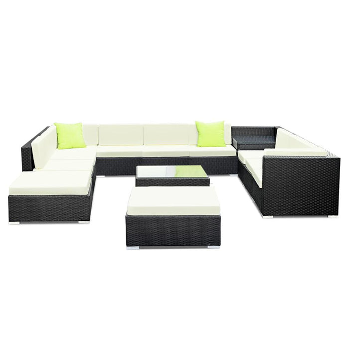 Gardeon 13pc Outdoor Furniture Sofa Set Wicker Garden Patio