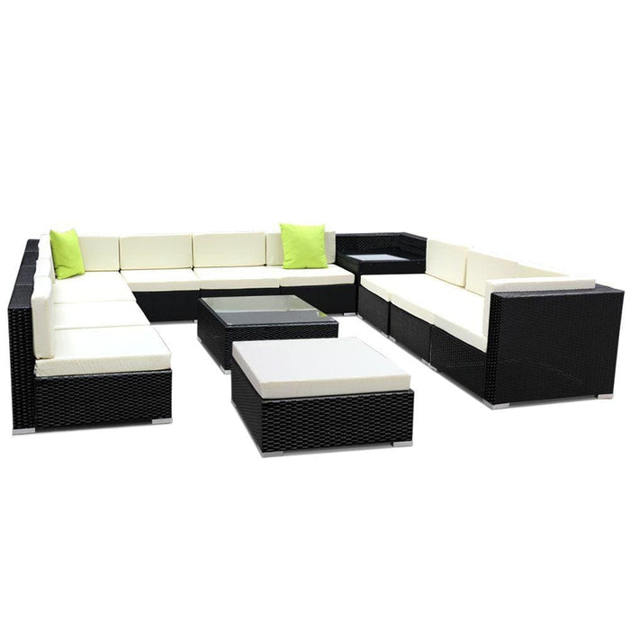 Gardeon 13pc Sofa Set With Storage Cover Outdoor Furniture