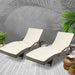 Gardeon Set Of 2 Outdoor Sun Lounge Chair With Cushion-