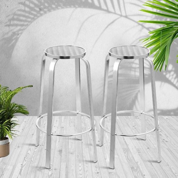 Gardeon Set Of 2 Outdoor Bar Stools Patio Furniture Indoor