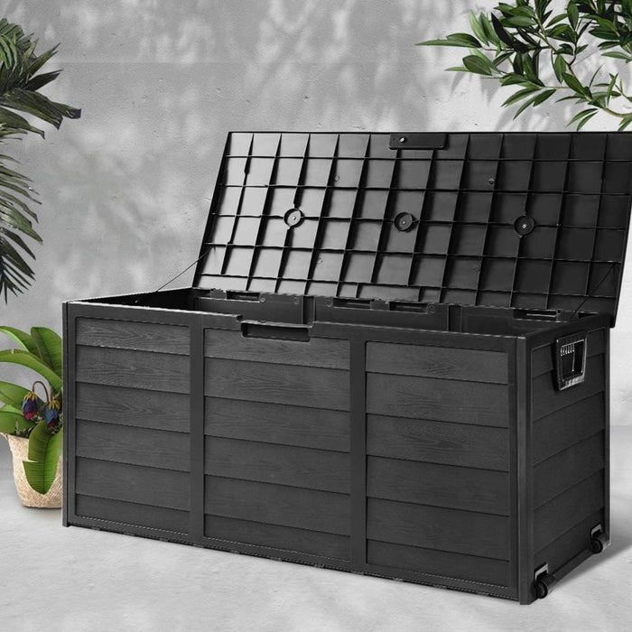 Gardeon 290l Outdoor Storage Box - All Black