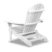 Gardeon 3 Piece Outdoor Adirondack Beach Chair And Table