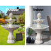 Gardeon 3 Tier Solar Powered Water Fountain - Ivory _ Gs