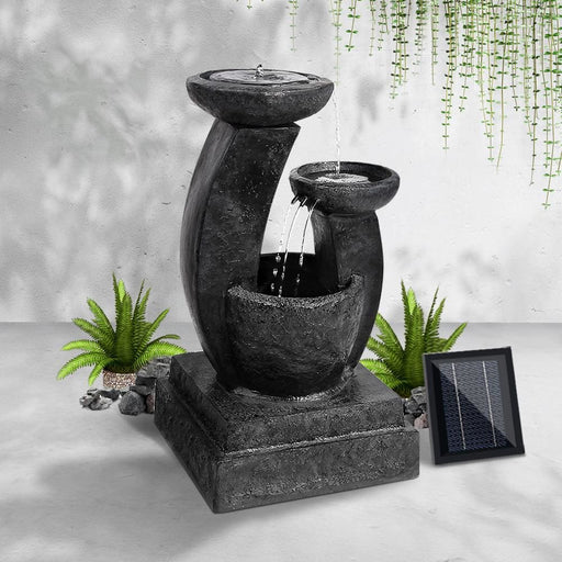 Gardeon 3 Tier Solar Powered Water Fountain With Light