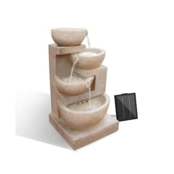 Gardeon 4 Tier Solar Powered Water Fountain With Light