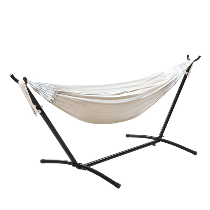 Gardeon Camping Hammock With Stand Cotton Rope Lounge