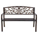 Gardeon Cast Iron Garden Bench - Bronze