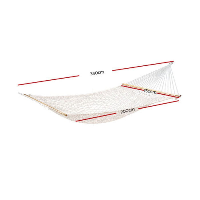 Gardeon Double Swing Hammock Bed Cream