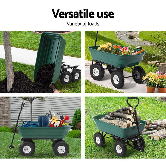 Gardeon 75l Garden Dump Cart - Green