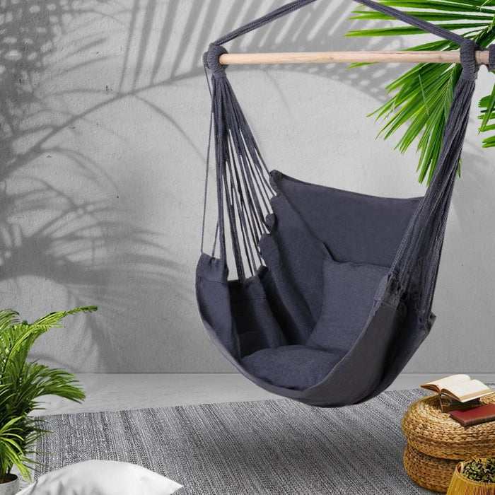 Gardeon Hammock Swing Chair - Grey