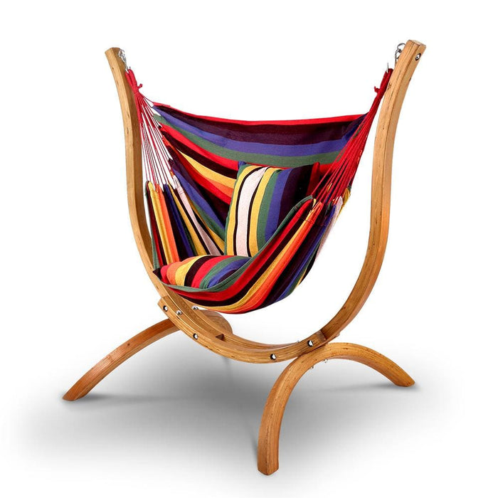 Gardeon Hammock With Wooden Stand