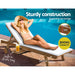 Gardeon 2pc Sun Lounge Wooden Lounger Outdoor Furniture Day