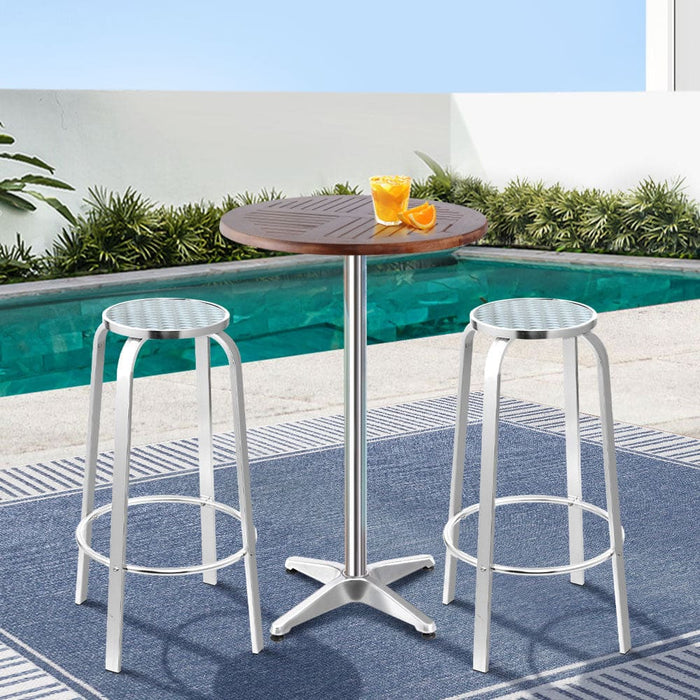 Gardeon Outdoor Bistro Set Bar Table Stools Adjustable