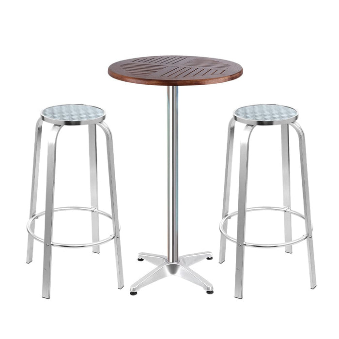 Gardeon Outdoor Bistro Set Bar Table Stools Adjustable