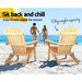 Gardeon Outdoor Chairs Furniture Beach Chair Lounge Wooden