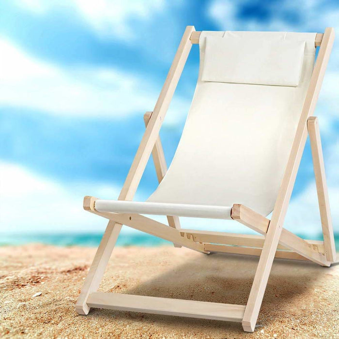 Gardeon Outdoor Chairs Sun Lounge Deck Beach Chair Folding