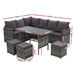 Gardeon Outdoor Furniture Dining Setting Sofa Set Wicker 9