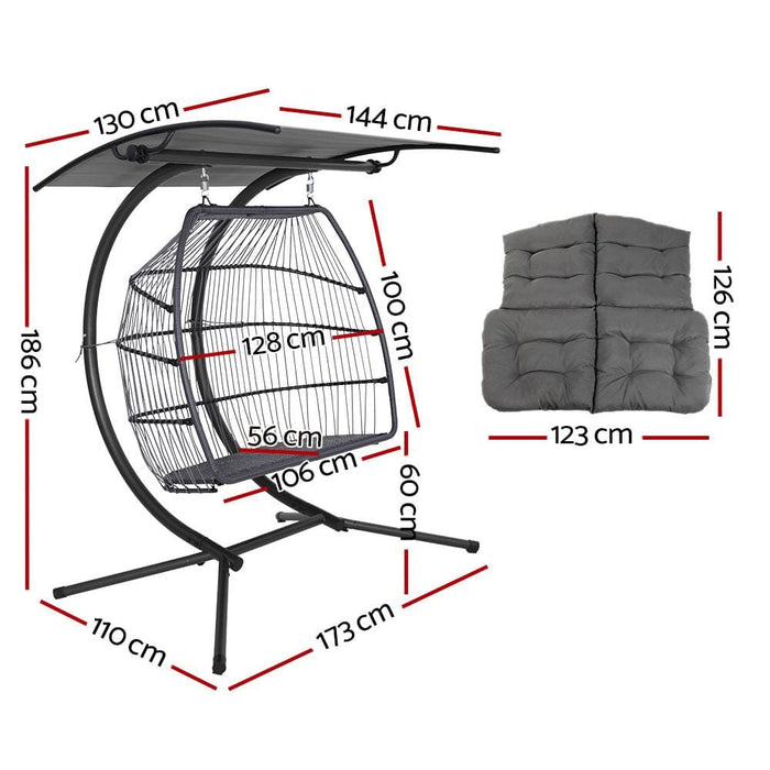 Gardeon Outdoor Furniture Lounge Hanging Swing Chair Egg