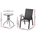 Gardeon Outdoor Furniture 3pc Table And Chairs Stackable