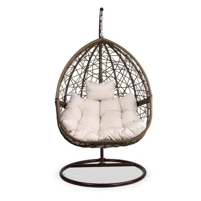 Gardeon Outdoor Hanging Swing Chair - Brown