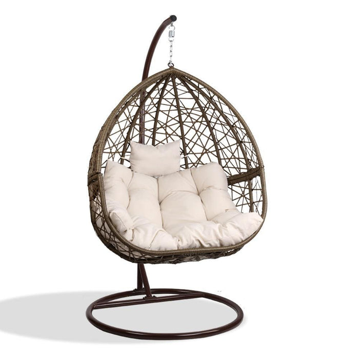 Gardeon Outdoor Hanging Swing Chair - Brown