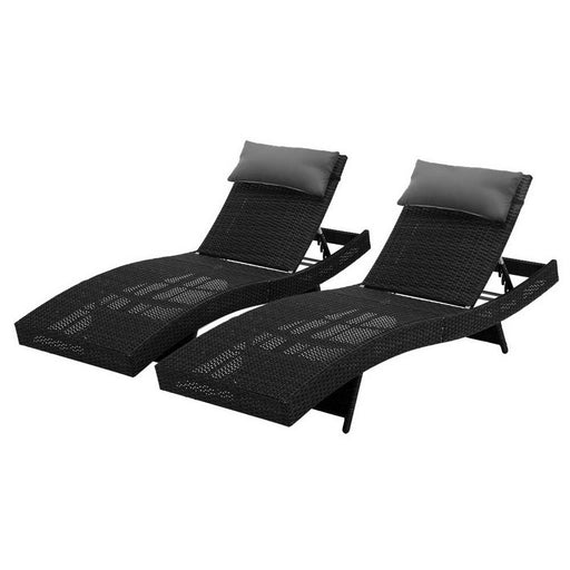 Gardeon Outdoor Sun Lounge Setting Wicker Lounger Day Bed