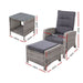 Gardeon Outdoor Patio Furniture Recliner Chairs Table