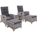 Gardeon Outdoor Patio Furniture Recliner Chairs Table