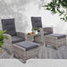 Gardeon Outdoor Patio Furniture Recliner Chairs Table