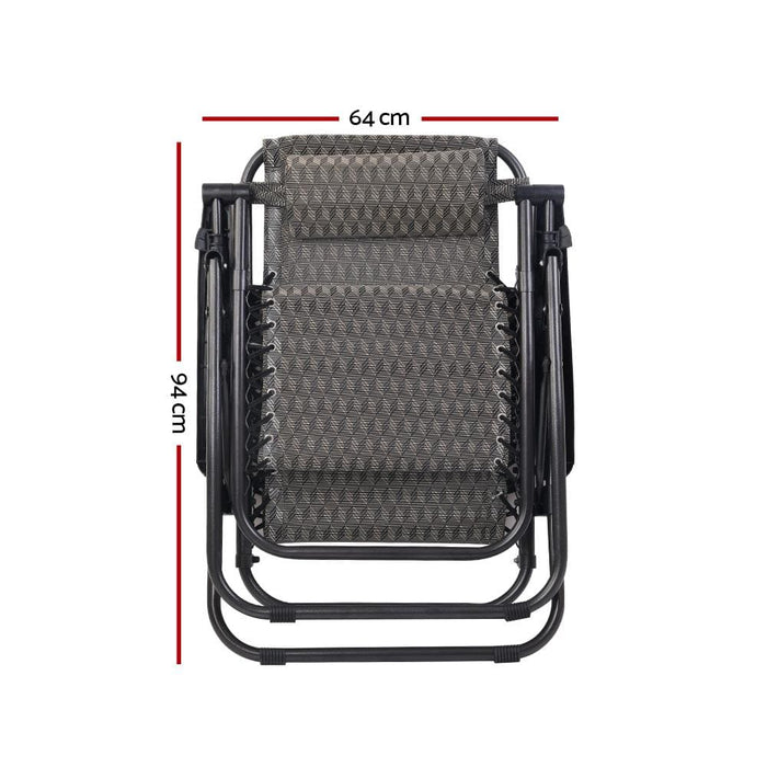 Gardeon Outdoor Portable Recliner - Grey