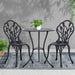 Gardeon 3pc Outdoor Setting Cast Aluminium Bistro Table