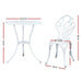 Gardeon 3pc Outdoor Setting Cast Aluminium Bistro Table