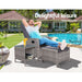 Gardeon Outdoor Setting Recliner Chair Table Set Wicker