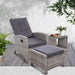 Gardeon Outdoor Setting Recliner Chair Table Set Wicker