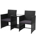 Gardeon Outdoor Setting Wicker Loveseat Birstro Set Patio