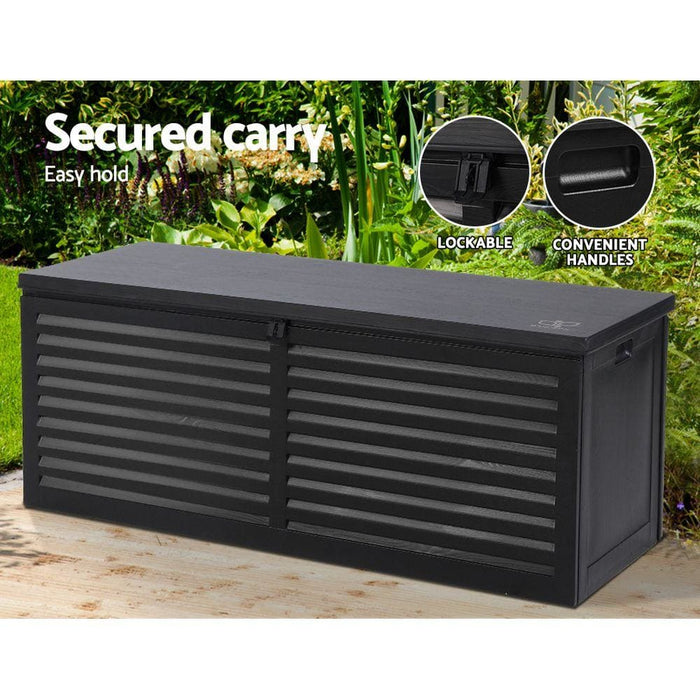 Gardeon Outdoor Storage Box 390l Container Lockable Toy