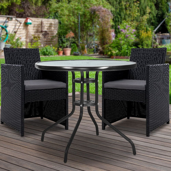 Gardeon Patio Furniture Dining Chairs Table Setting Bistro