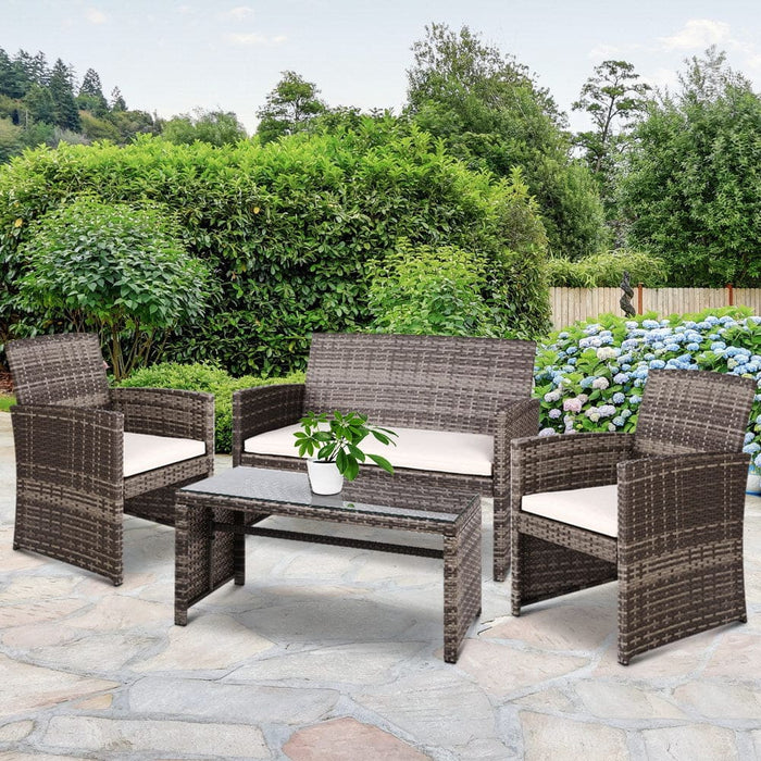 Gardeon Rattan Furniture Outdoor Lounge Setting Wicker