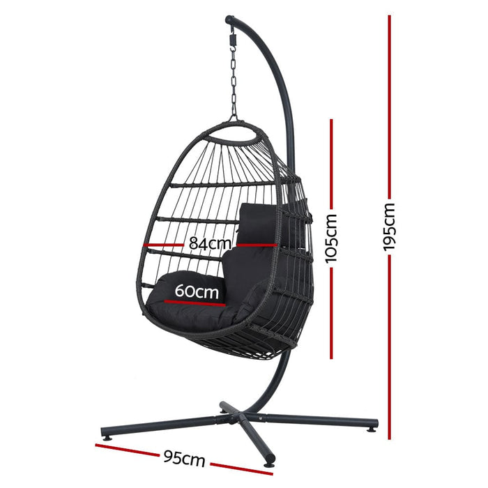 Gardeon Egg Swing Chair Hammock Stand Outdoor Furniture