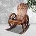 Gardeon Wagon Wheels Rocking Chair - Brown