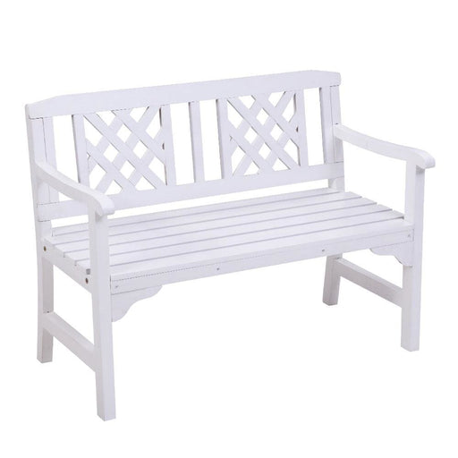 Gardeon Wooden Garden Bench 2 Seat Patio Furniture Timber